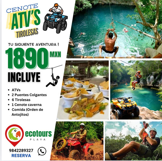 ATV TIROLESAS Y CENOTE