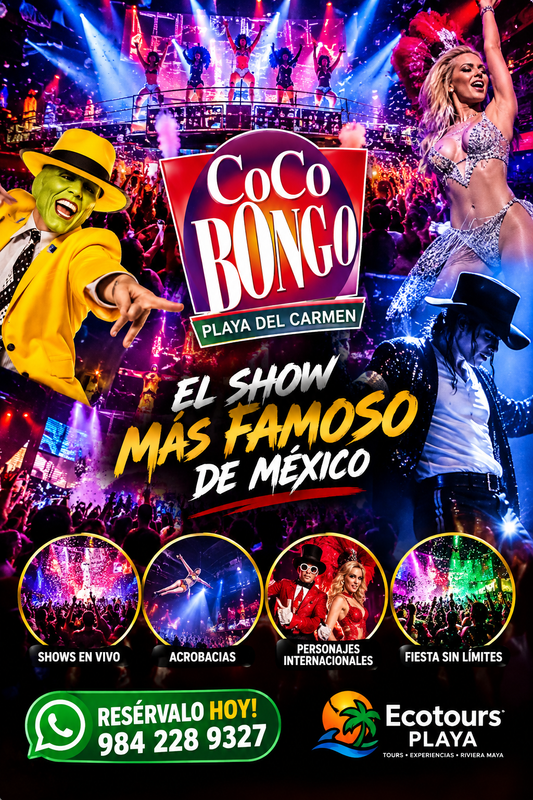 Cocobongo Playa del Carmen – Acceso General + Barra Libre + Transporte