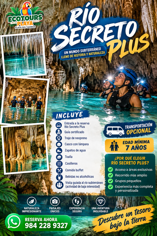 Río Secreto | Tour Plus | Aventura Completa
