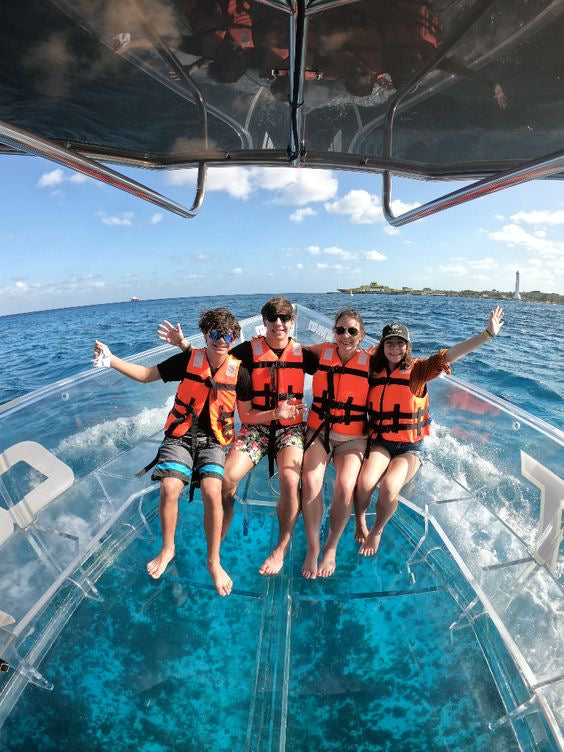 LANCHA TRANSPARENTE COZUMEL O CANCÚN O ISLA MUJERES