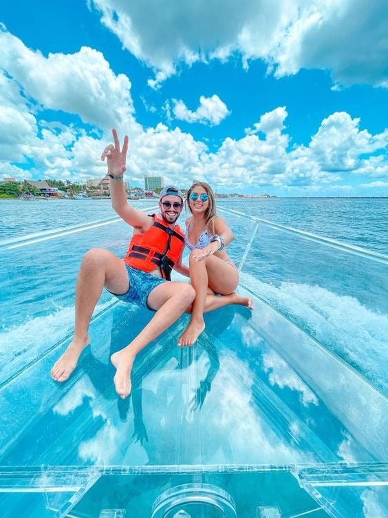 LANCHA TRANSPARENTE COZUMEL O CANCÚN O ISLA MUJERES