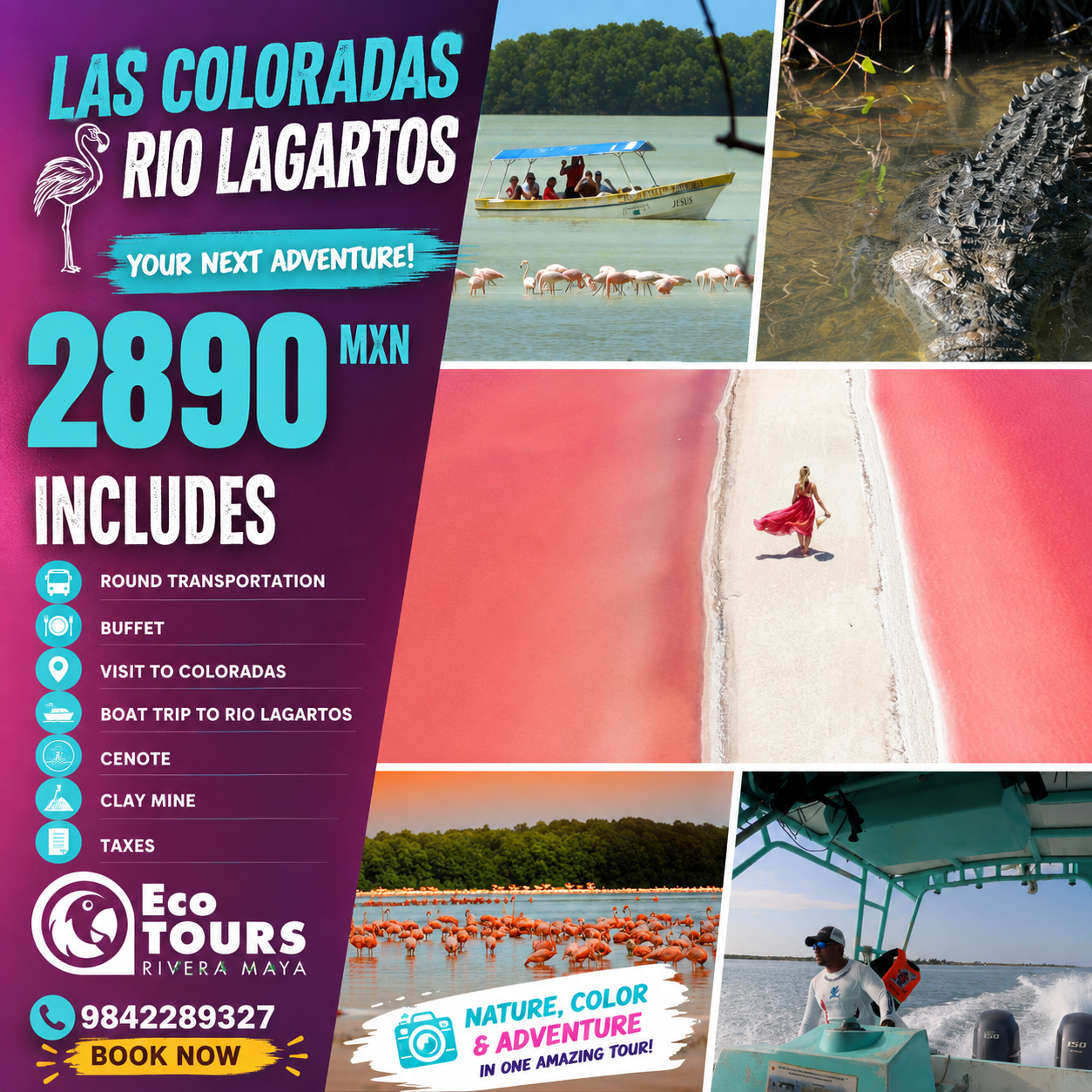 Las Coloradas Rio Lagartos