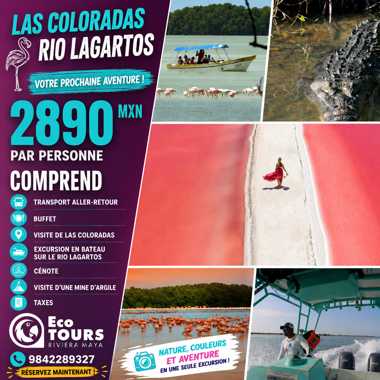 Las Coloradas Rio Lagartos