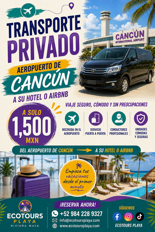 Transfer privado Aeropuerto Cancún – Playa del Carmen / Tulum